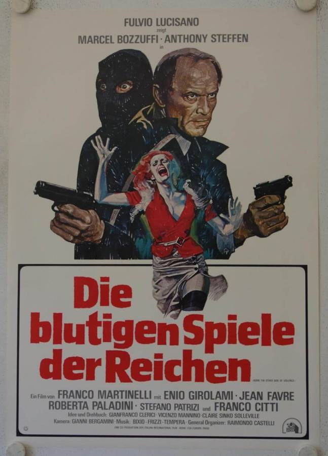 Die blutigen Spiele der Reichen originales deutsches Filmplakat